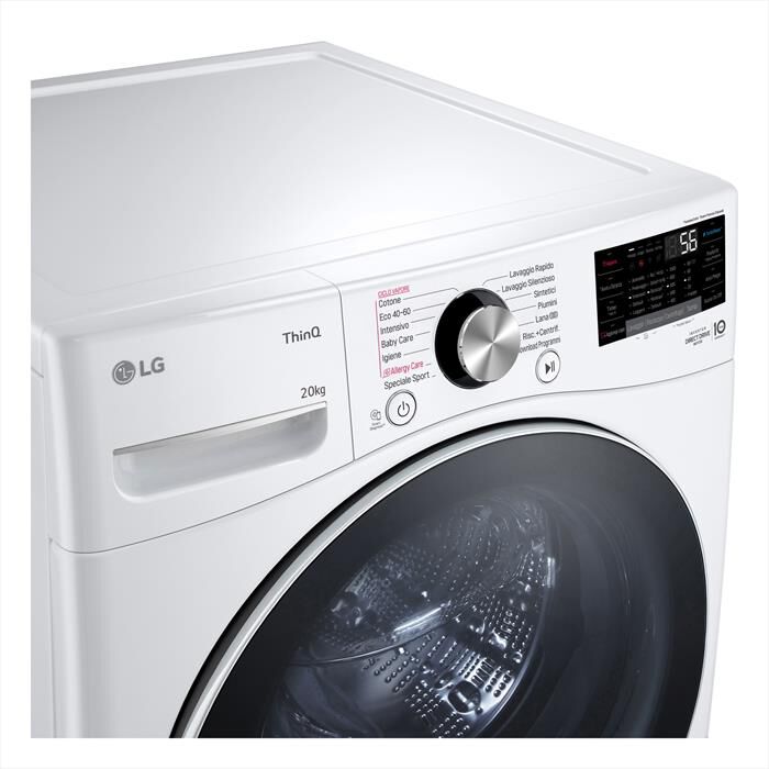 LG - Lavatrice AI DD F0P3020TSWC XL 20kg Classe B-Bianco