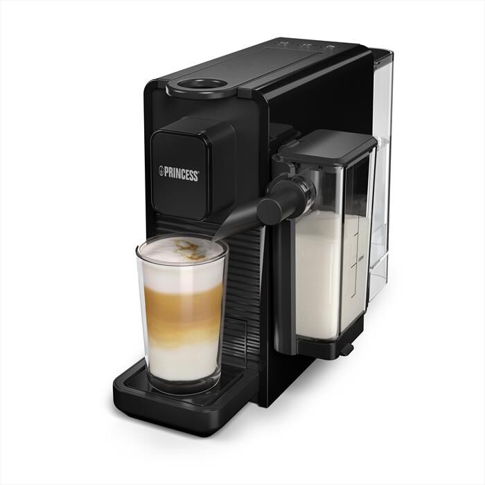 PRINCESS - MACCHINA CAFFÈ CAPSULE NESPRESSO E LATTE PRO-Nero / Plastica
