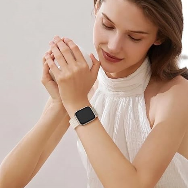 STRAPTIQUE Braided Stretchy Band Compatible with Apple Watch Bands