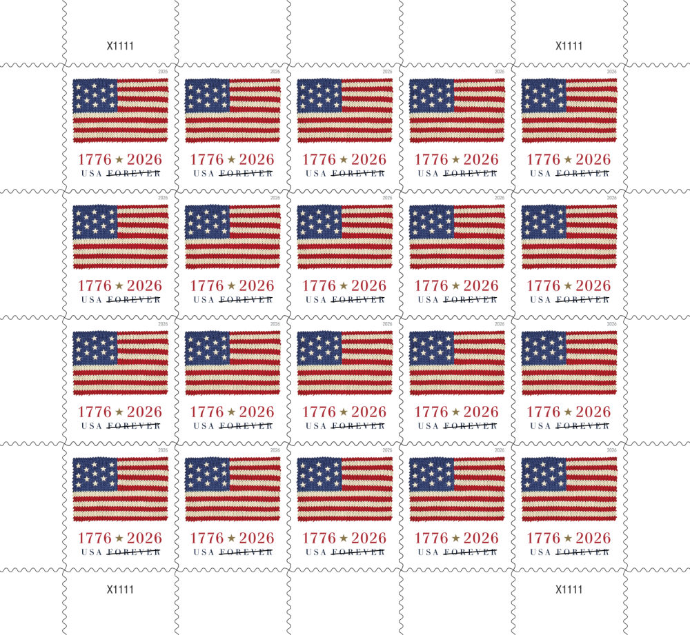 U.S. Flag 2026 Stamps Pane of 20