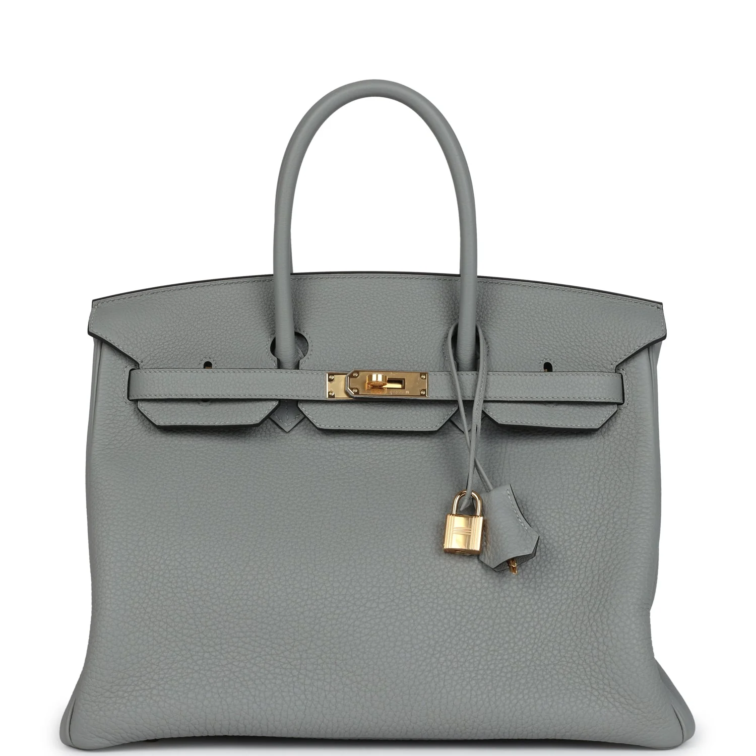 Hermes Birkin 35 Gris Mouette Togo Gold Hardware