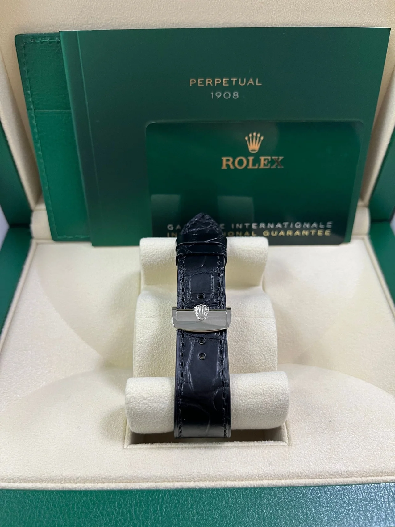 Rolex 1908 Black Dial 52509 0002 39 mm Replica Watch
