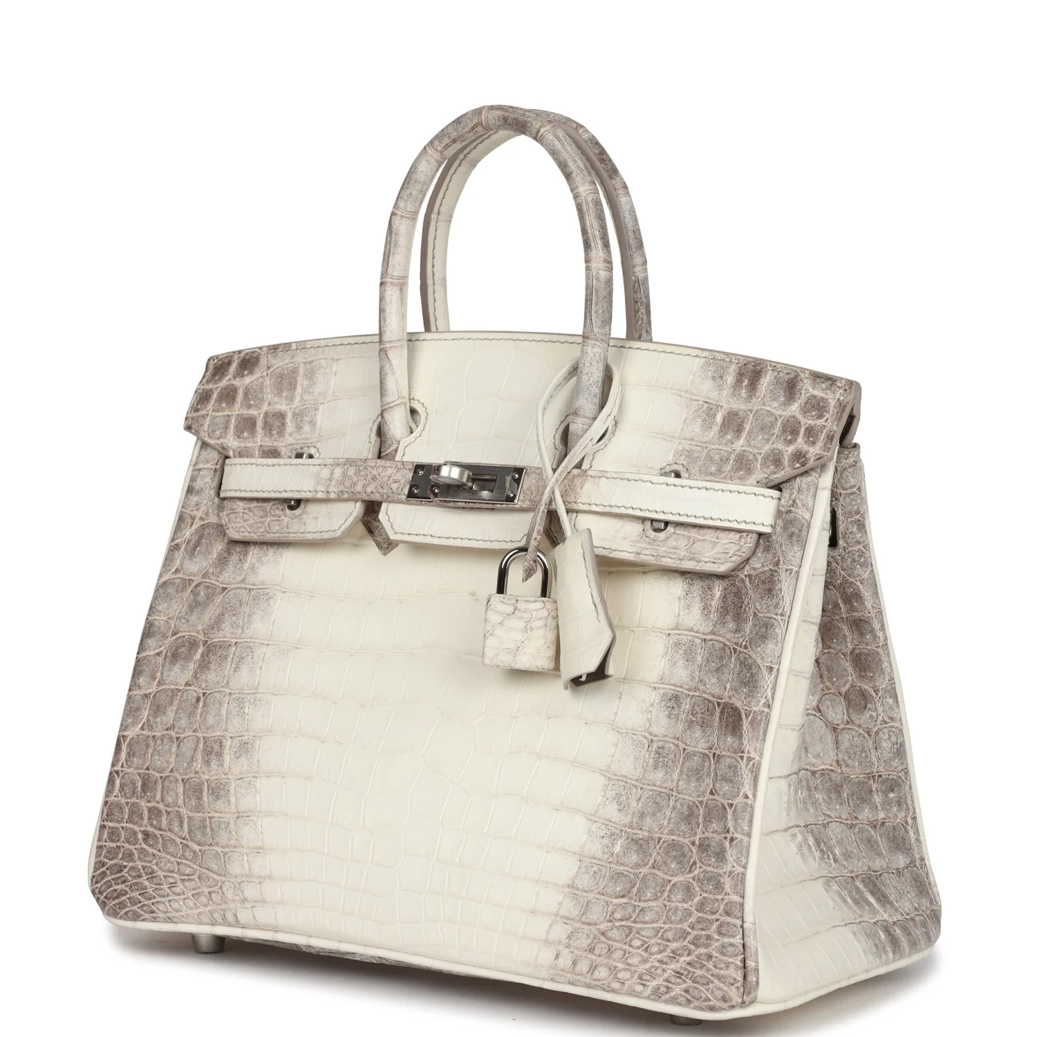 Hermes Birkin 25 Himalaya Niloticus Crocodile Palladium Hardware