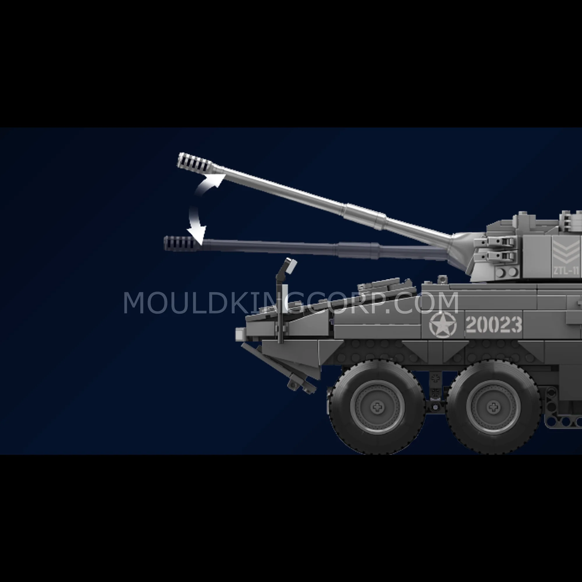 Mould King 20023 ZTL-11 Wheeled Assault Vehicle Building Set | 1,293 Pcs