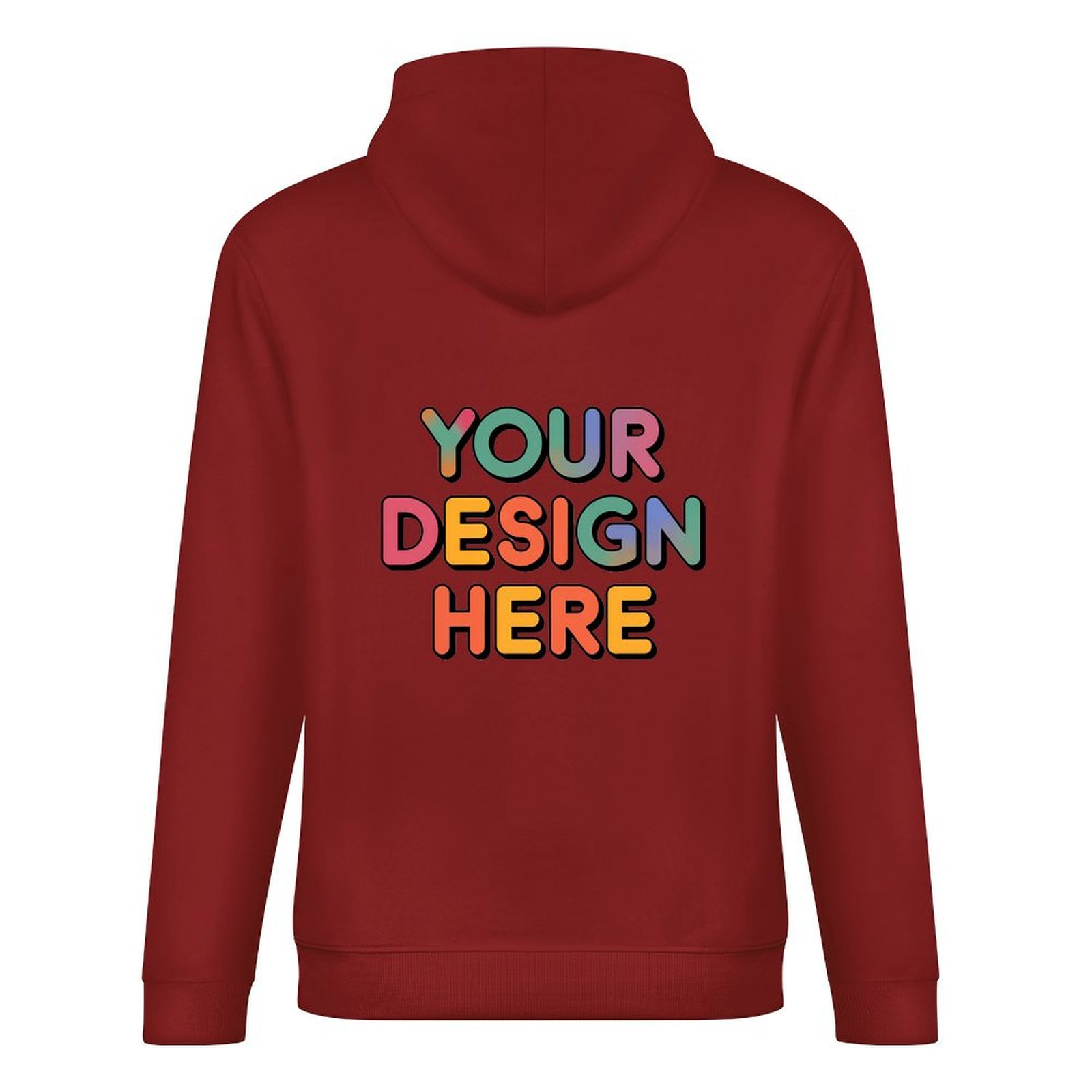 Customized Men’s Pure Cotton Hooded Sweater (Unisex) with Back Print