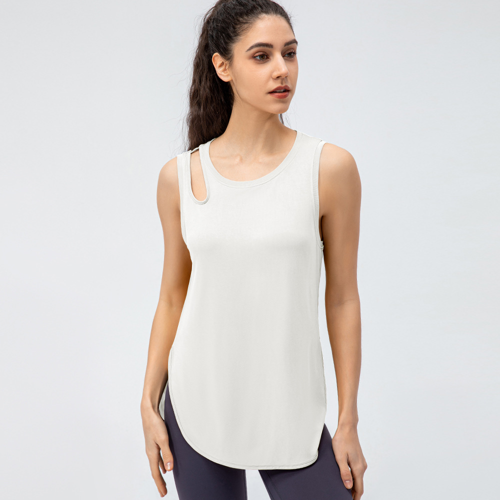 New Spring/Summer Women's Yoga Sports Vest, Loose Casual Running Cover-up, Quick-Drying and Breathable Fitness Wear