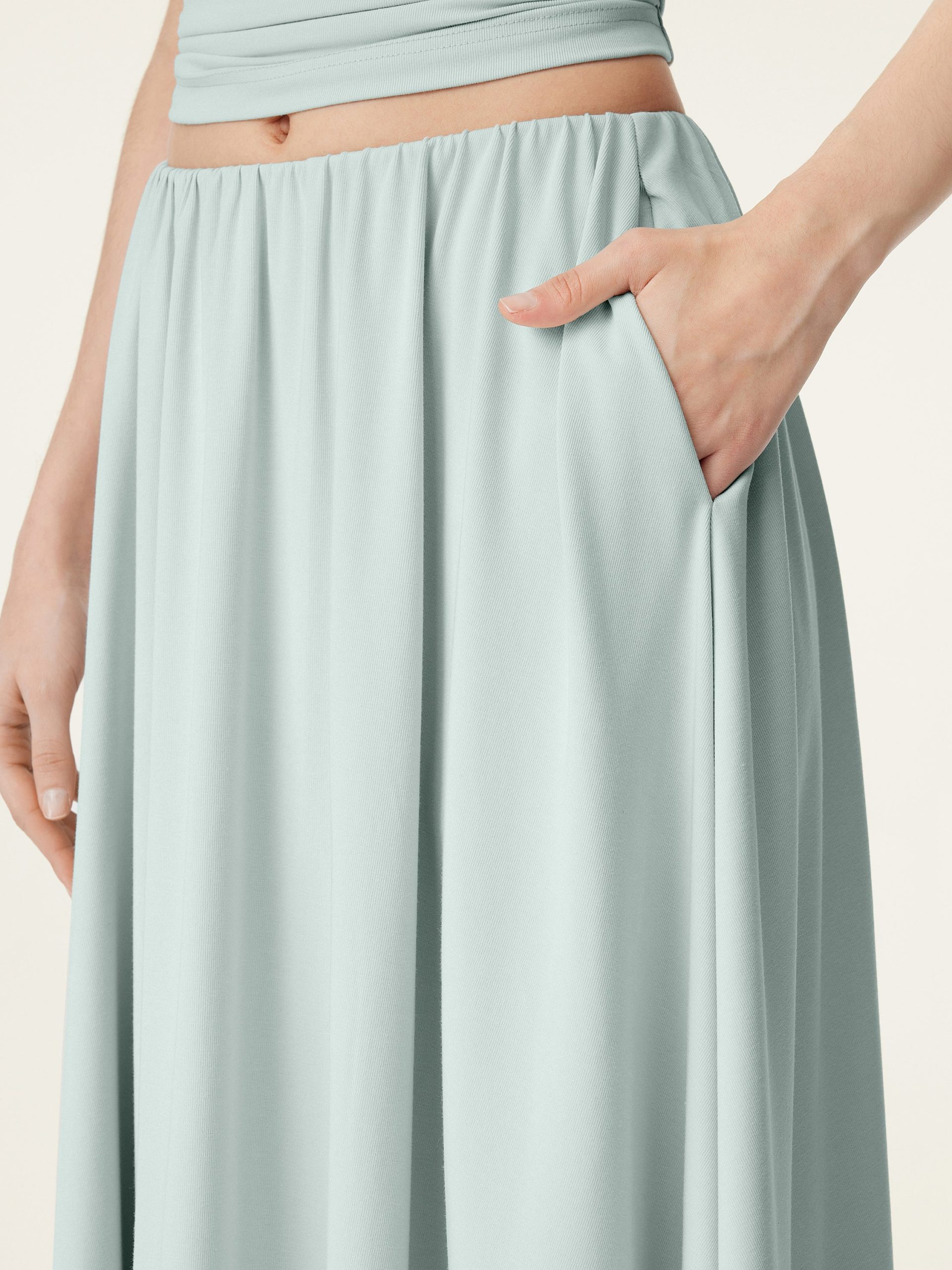Umbrella Maxi Skirt with Pockets