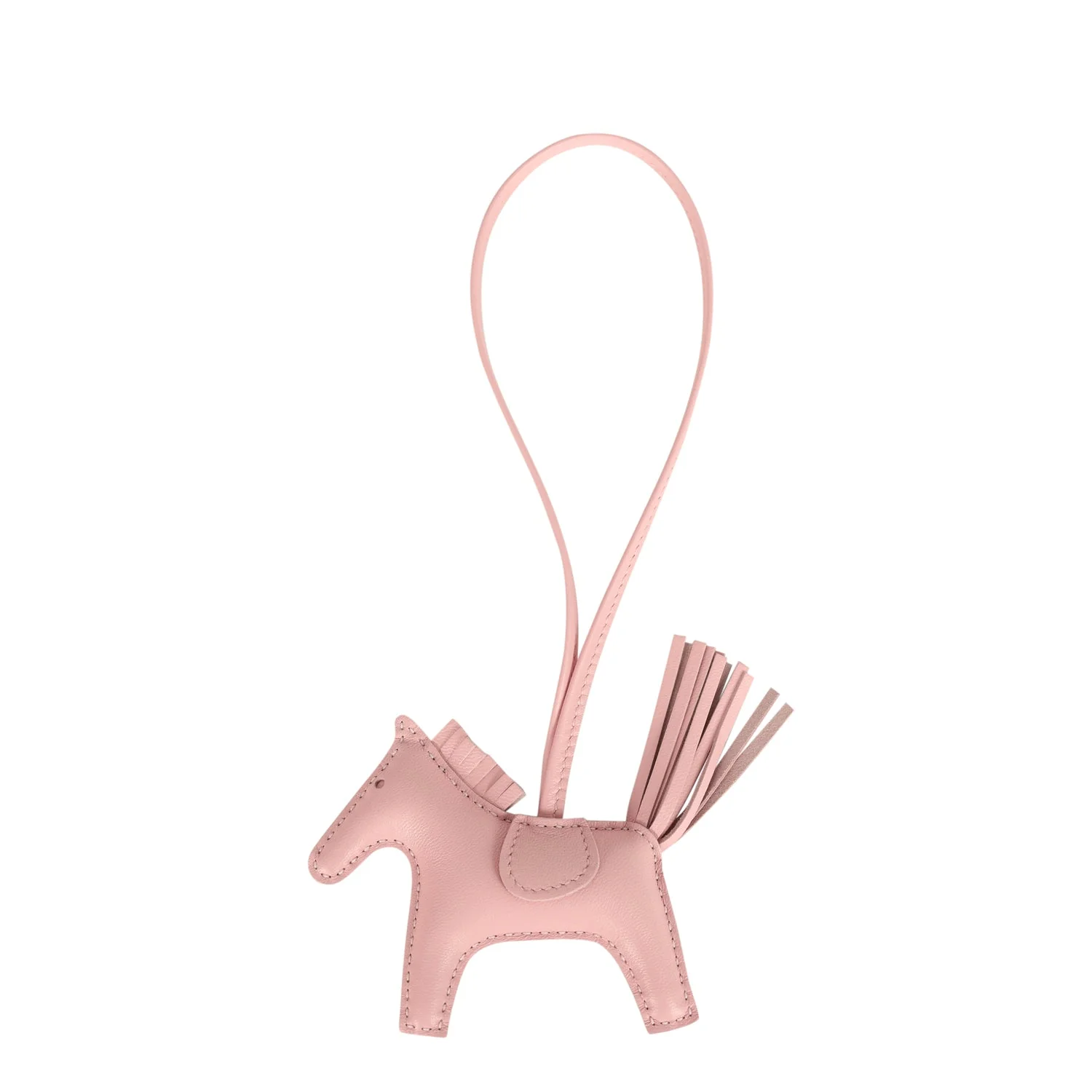 Hermes Rodeo Bag Charm PM Rose Sakura Milo Lambskin