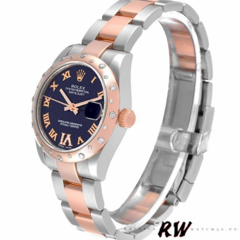 Rolex Datejust 178341 Purple Roman Numeral Dial 31MM Lady Replica Watch