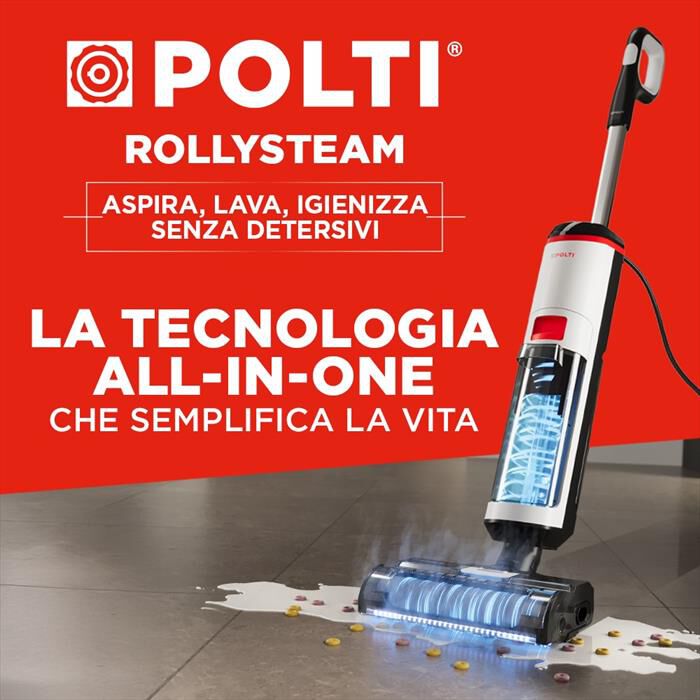 POLTI - Lavapavimenti ROLLYSTEAM WD10-bianco/nero