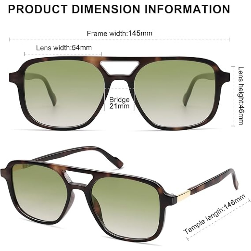 Retro Aviator Sunglasses for Women Men