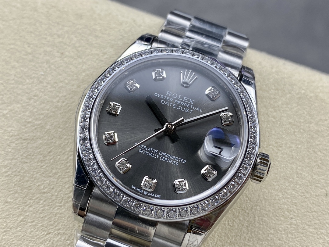 Rolex Datejust 31 White Gold Dark Grey m278289rbr 0006 Women's Watch