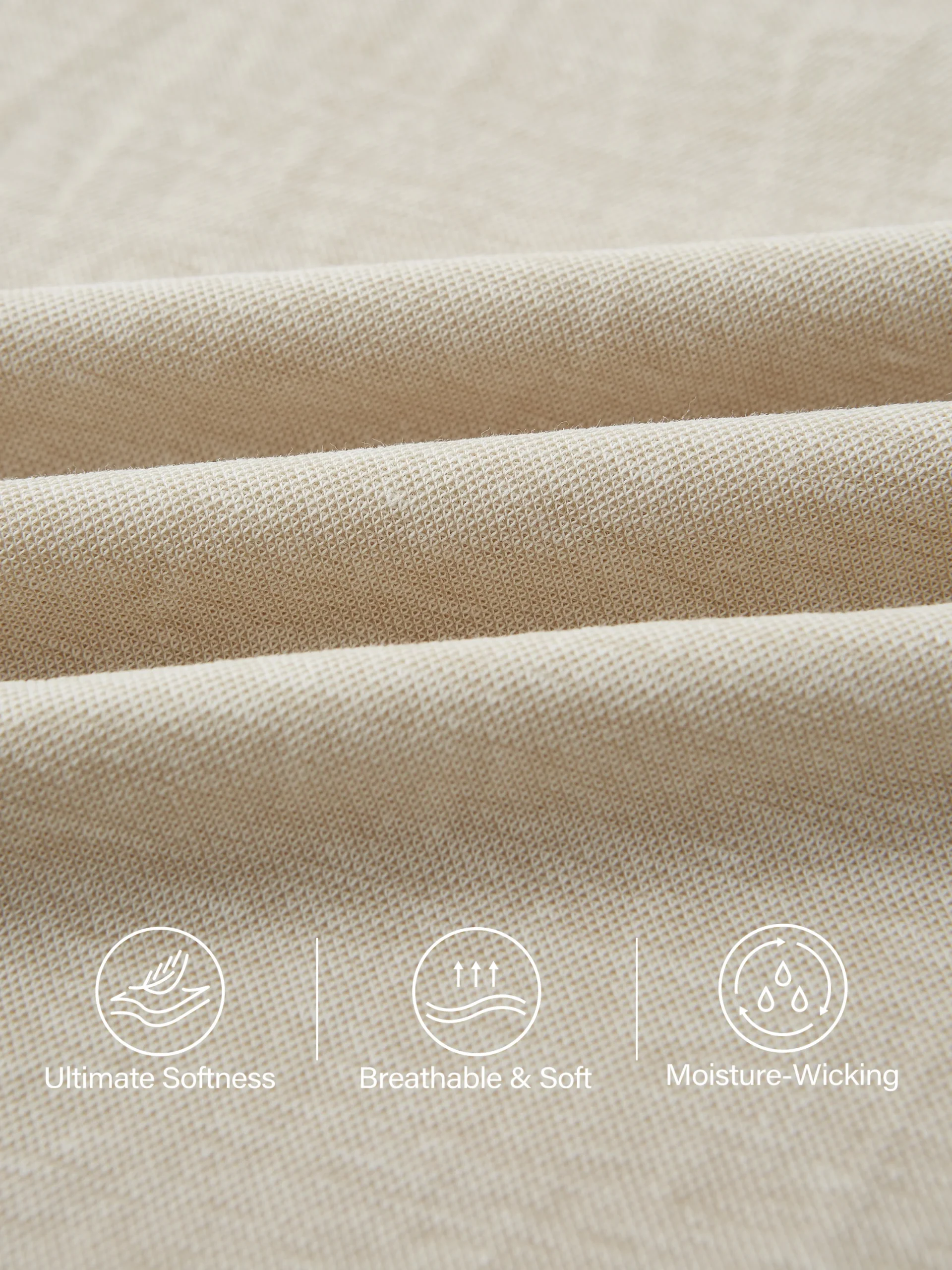 Wrinkle-free Cotton-linen Pull-on Midi Skirt