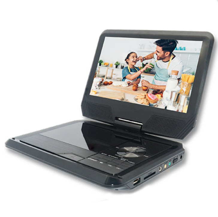 9” Portable DVD Player With Digital TV, USB/SD Inputs & Swivel Display