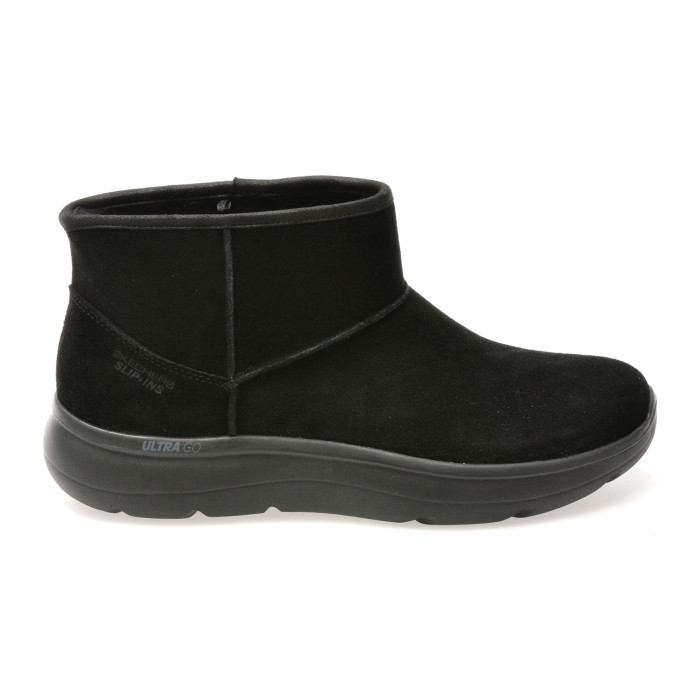 Ghete SKECHERS negre, ON-THE-GO ENCORE, din piele intoarsa