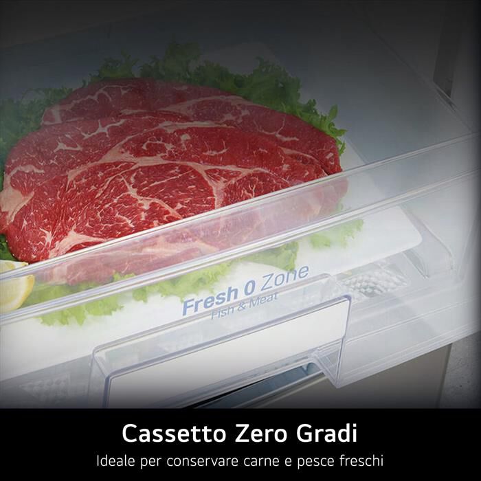 LG - Frigorifero 2 porte GTBV44PYBKD Classe E 461L-Argento