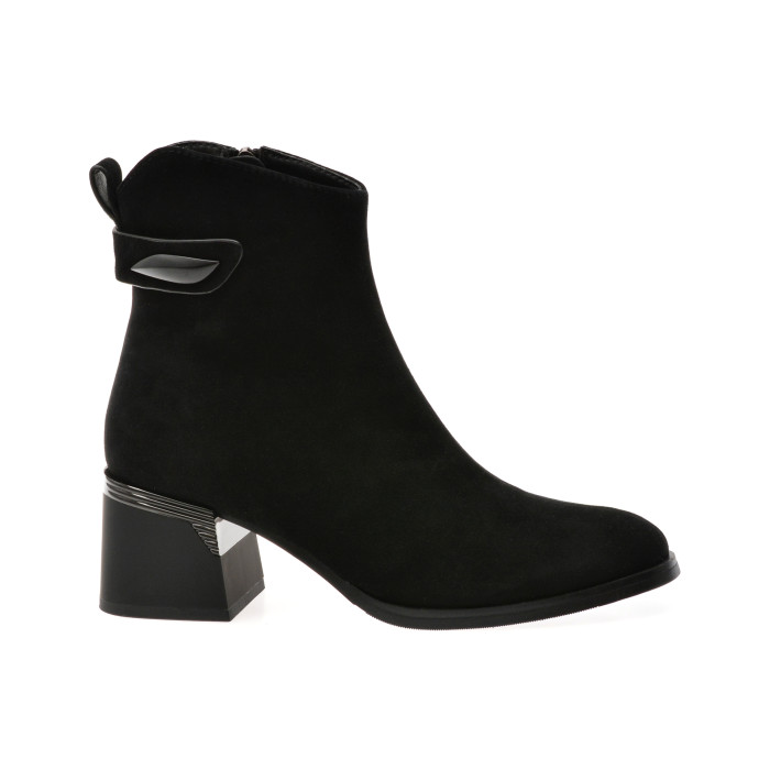 Botine ALDO negre, 170020, din piele intoarsa