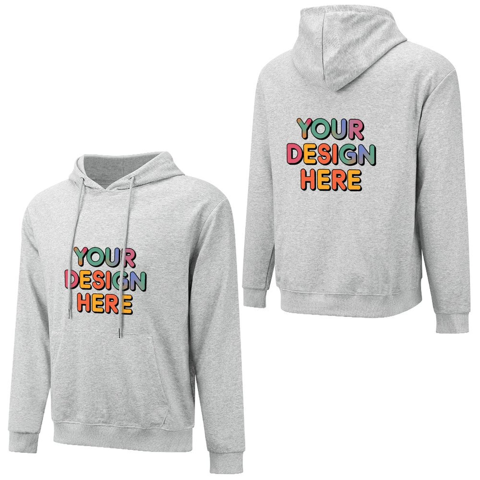 Personalized Custom Men’s 100% Cotton Hooded Sweater with Graphic Patterns