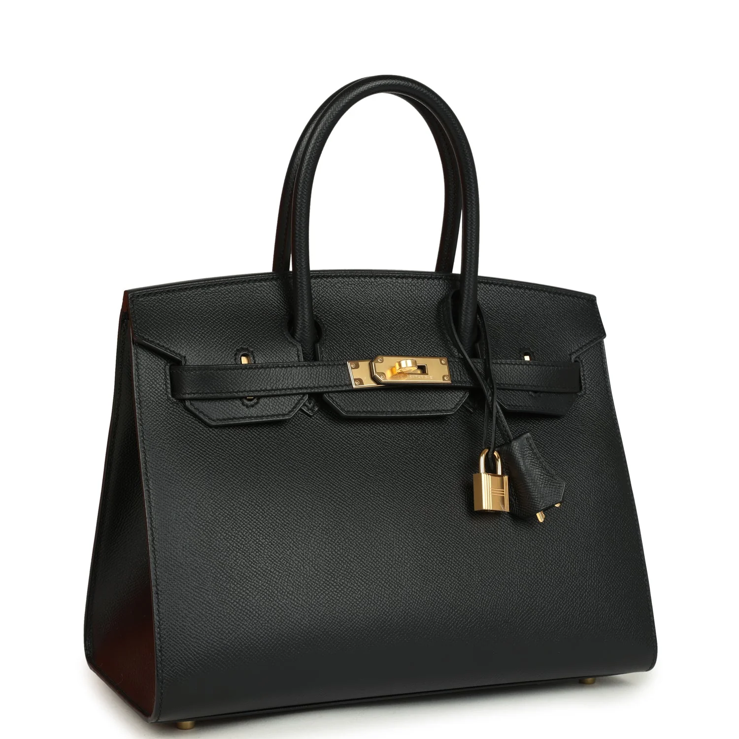 Hermes Birkin Sellier 30 Black Epsom Gold Hardware