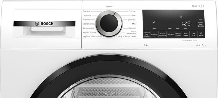 BOSCH - Asciugatrice Serie 6 WQG233D1II 8Kg Classe C-Bianco