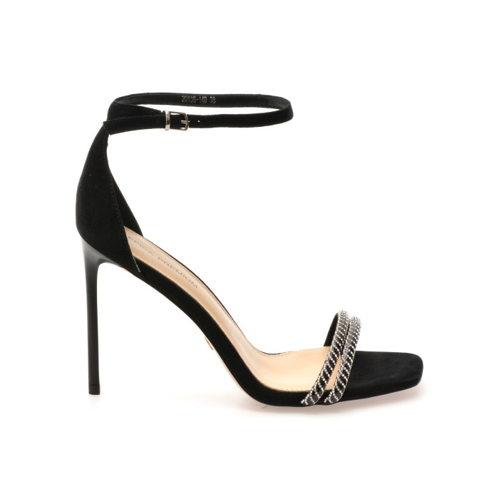 Sandale elegante EPICA PREMIUM negre, 20136, din piele naturala