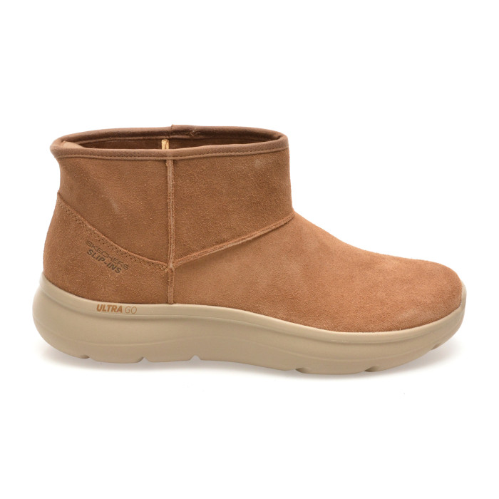 Ghete SKECHERS maro, ON-THE-GO ENCORE, din piele intoarsa