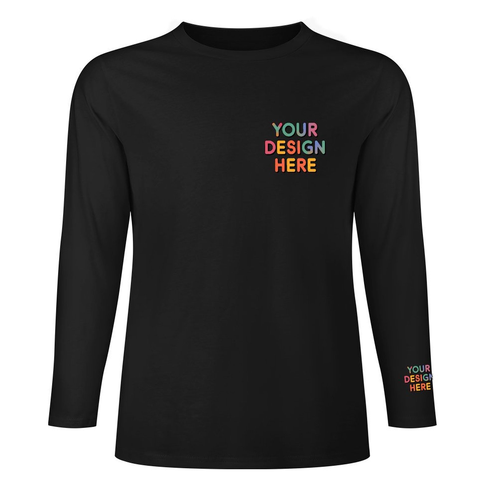 Custom Men’s Premium 160g Pure Cotton Long Sleeved T-Shirt