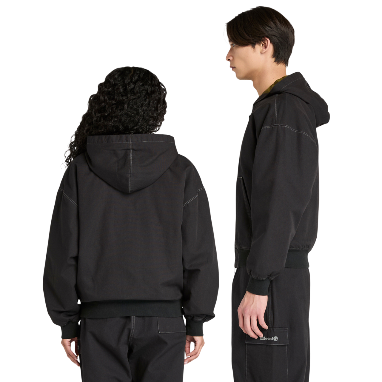 Timberland Washed Duck Canvas Hooded Bomber