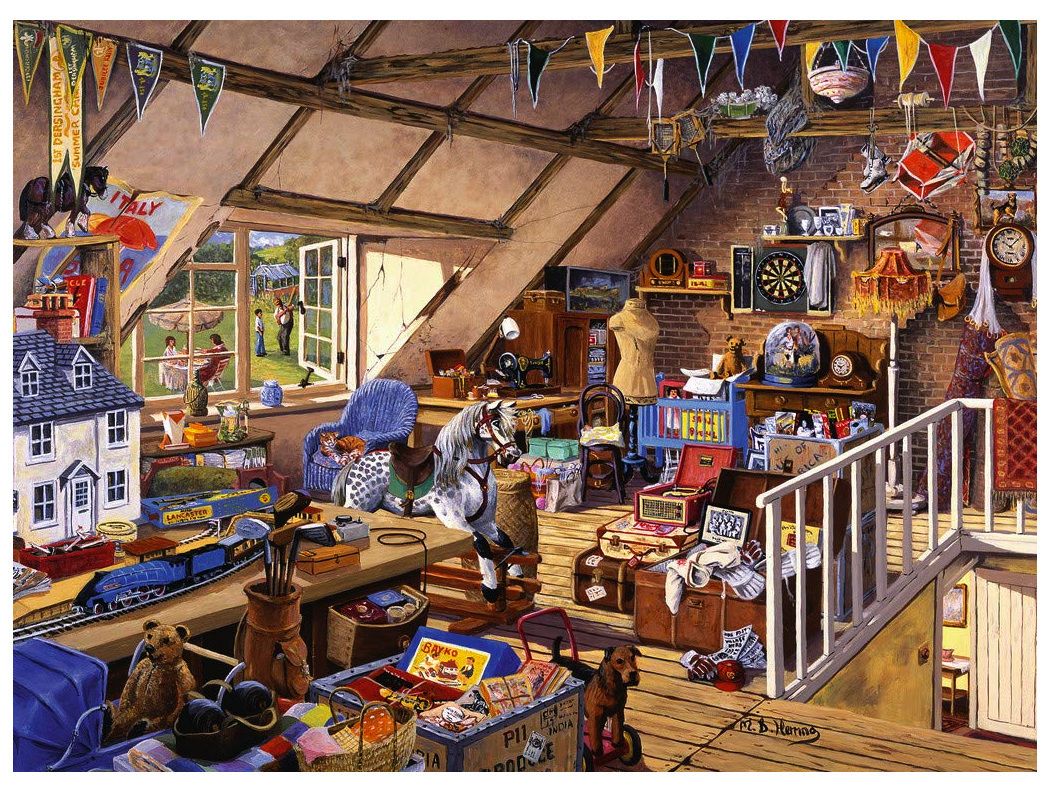 Grandmas Attic 500 Large Piece Format Puzzle