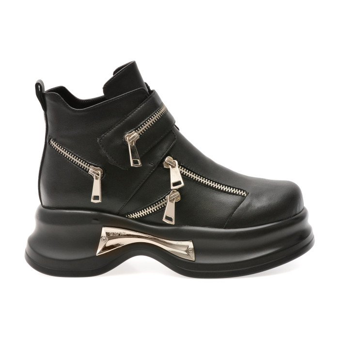 Ghete GRYXX negre, EB997, din piele naturala