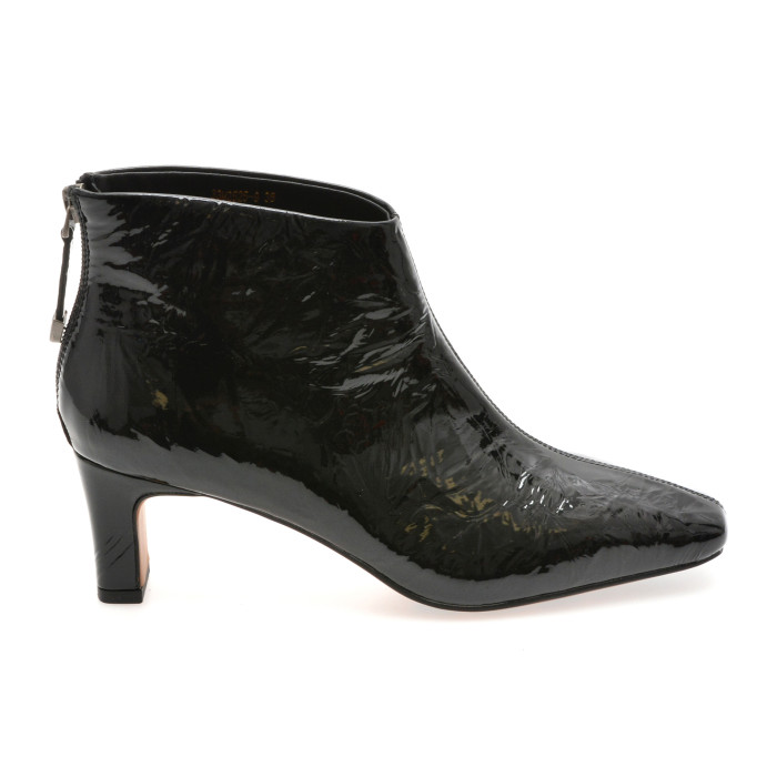 Botine elegante EPICA negre, 33M2525, din piele naturala lacuita
