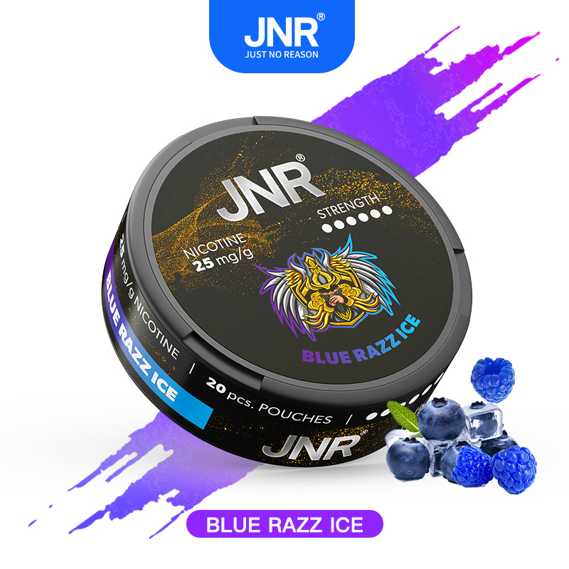 Blue Razz lce -JNR Nicotine Pouches 25mg Nic