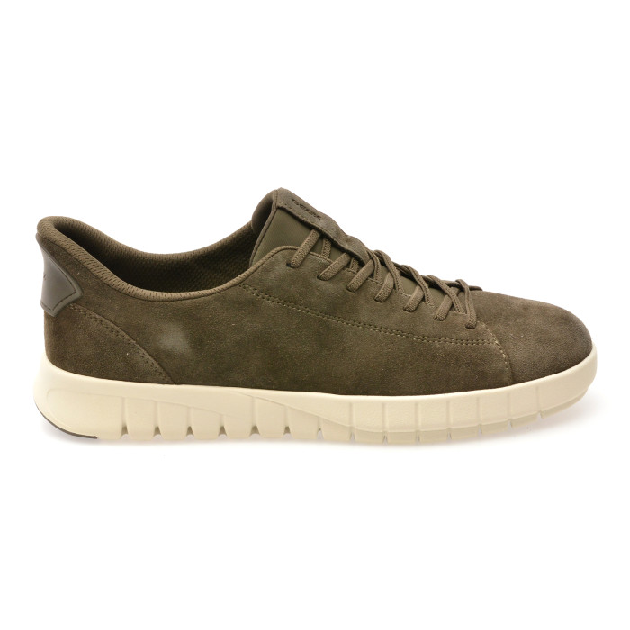 Pantofi sport GEOX kaki, U56MAA, din piele intoarsa