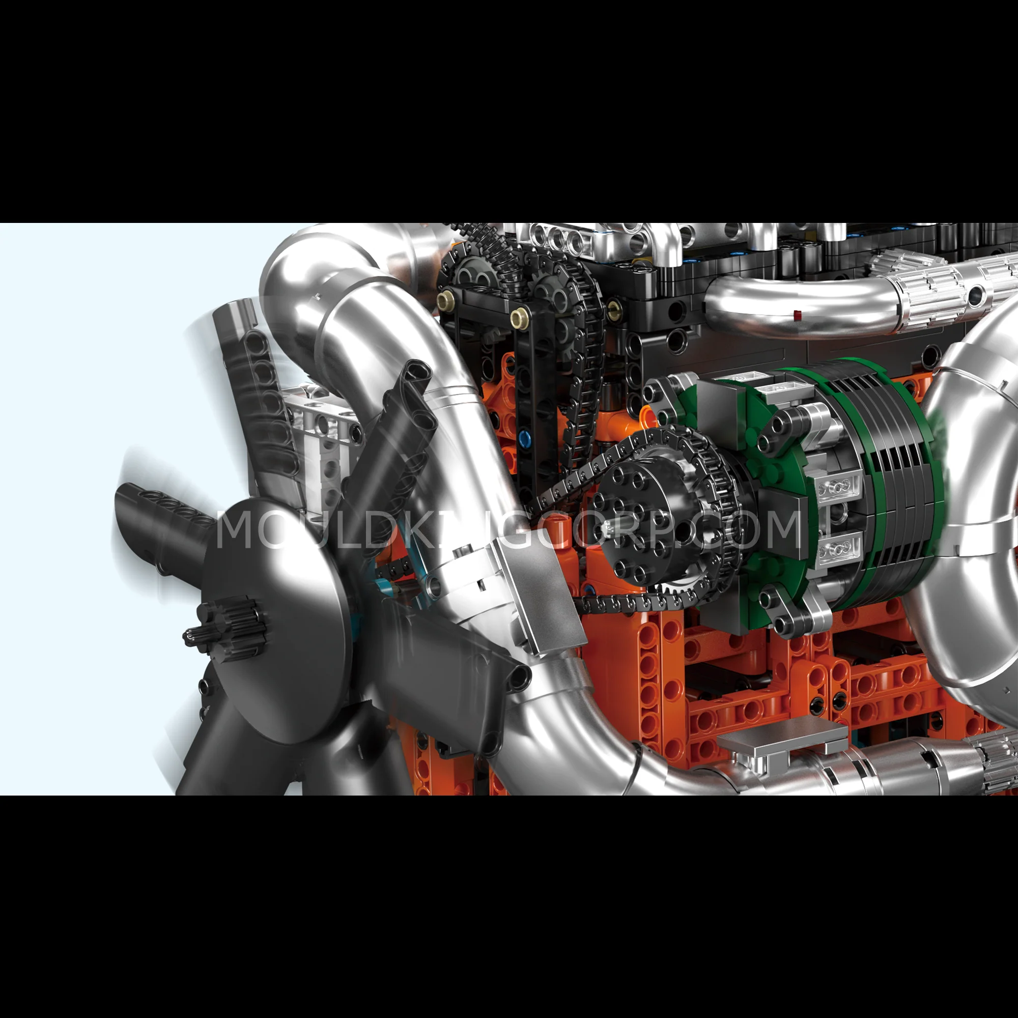 Mould King 10200 Inline-6 Truck Engine & Transmission Building Set | 3,236 Pcs