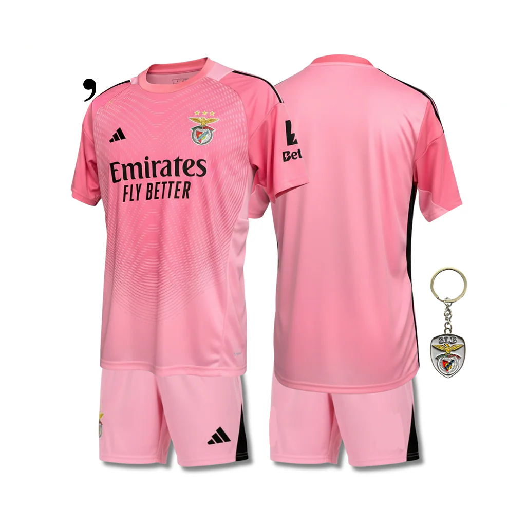 Conjunto infantil benfica guarda redes rosa 2025/26
