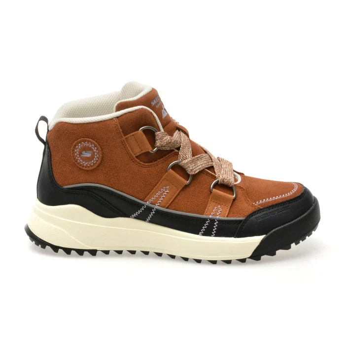 Ghete SKECHERS maro, YANA, din piele intoarsa