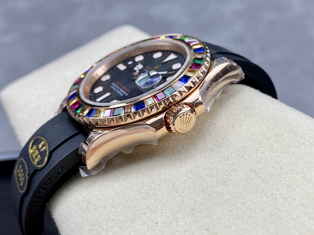 Rolex Yacht-Master 116695 Black Rubber Strap Black Dial 40MM Mens Replica Watch