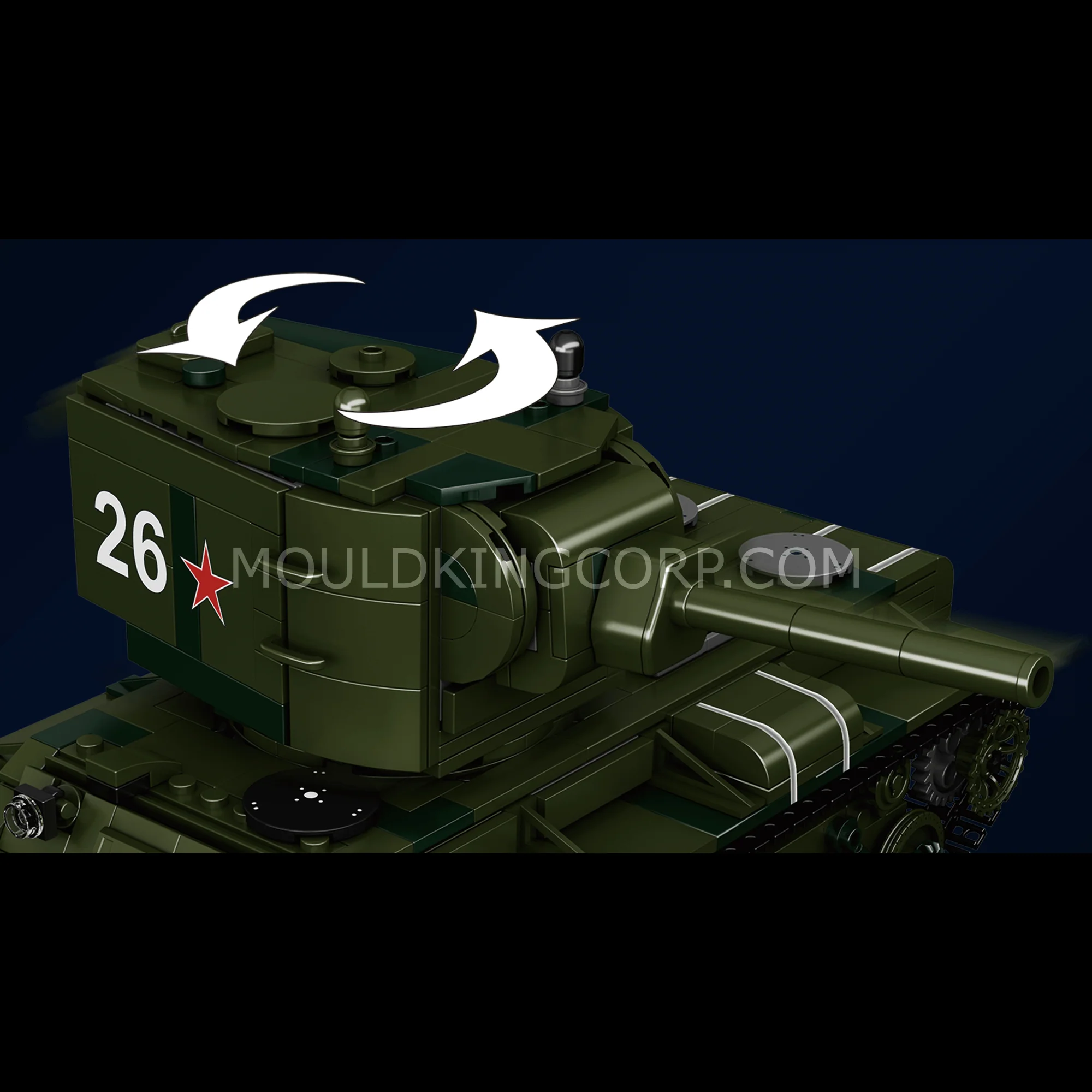 MOULD KING 20026 KV2 Heavy Tanks Building Toy Set