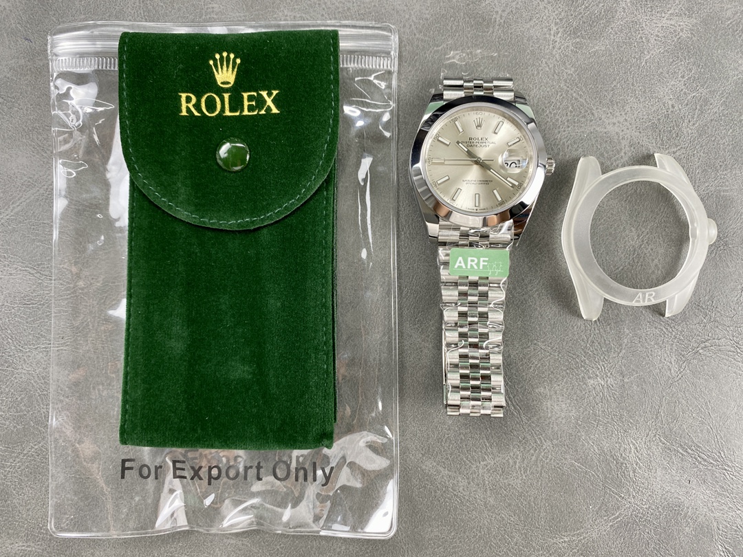 Rolex Datejust 41mm m126300 0004 Silver Stick DIal Oystersteel Case Domed Bezel