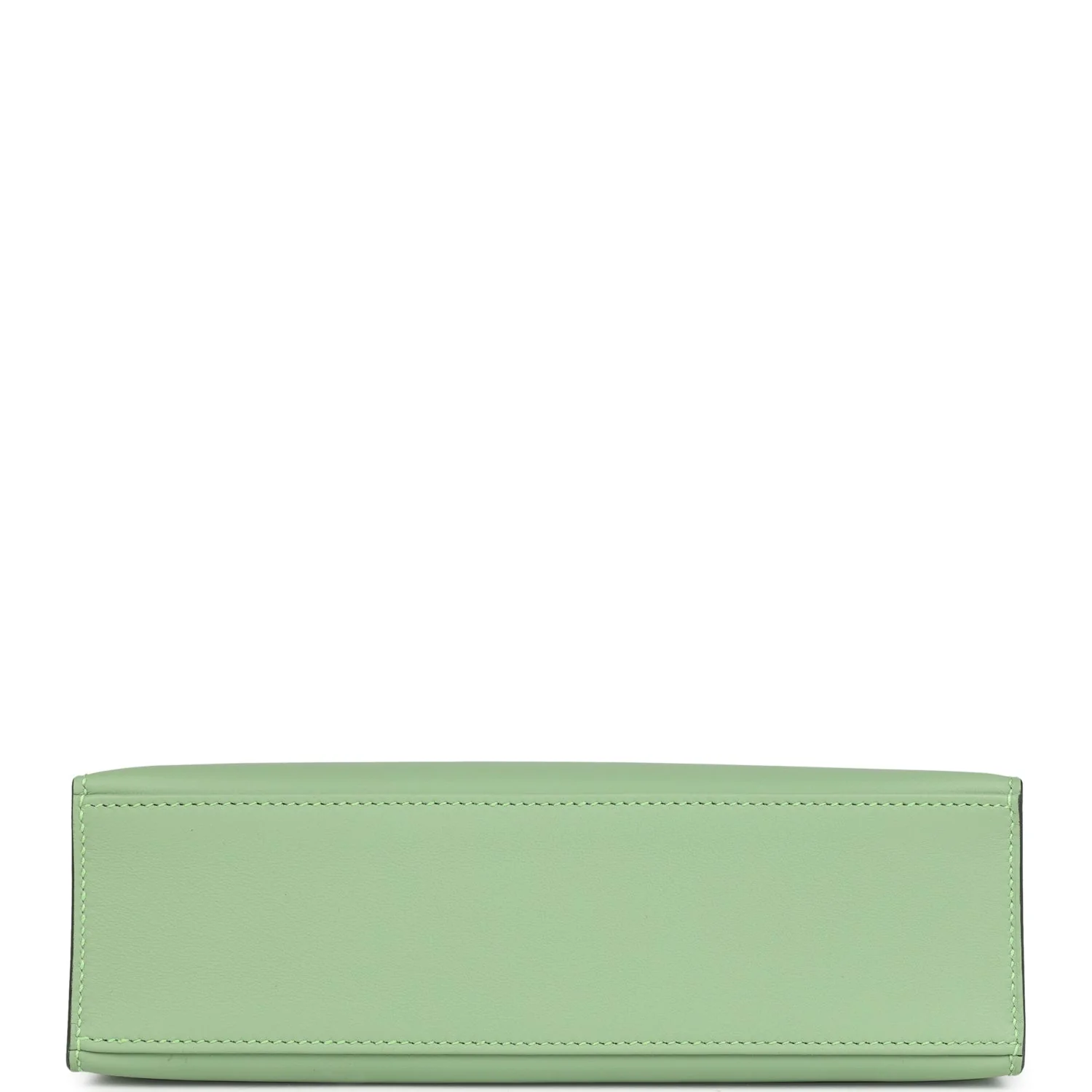 Hermes Kelly Pochette Vert Criquet Swift Palladium Hardware