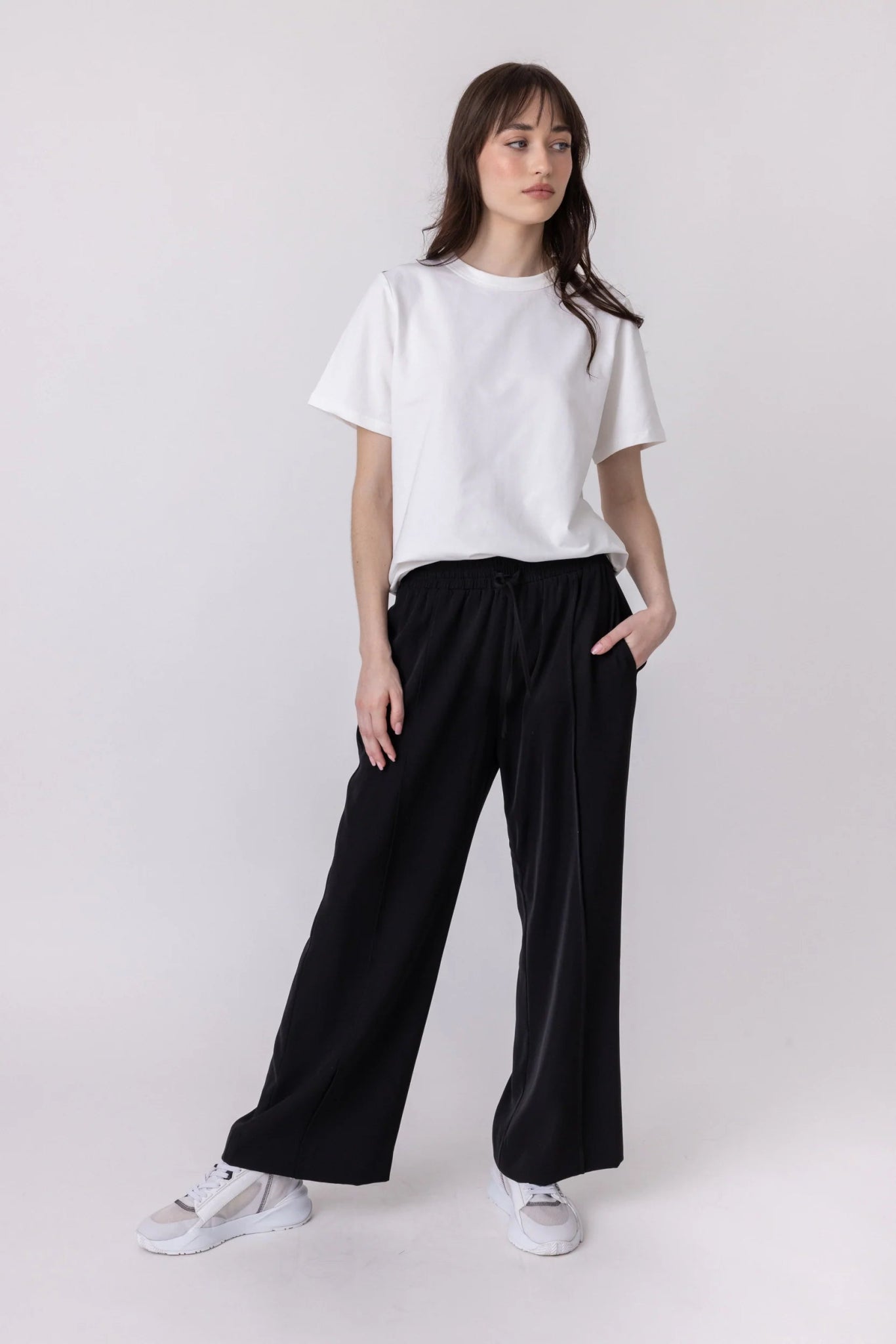 Premium Cotton Shoulder-Stripe Top
