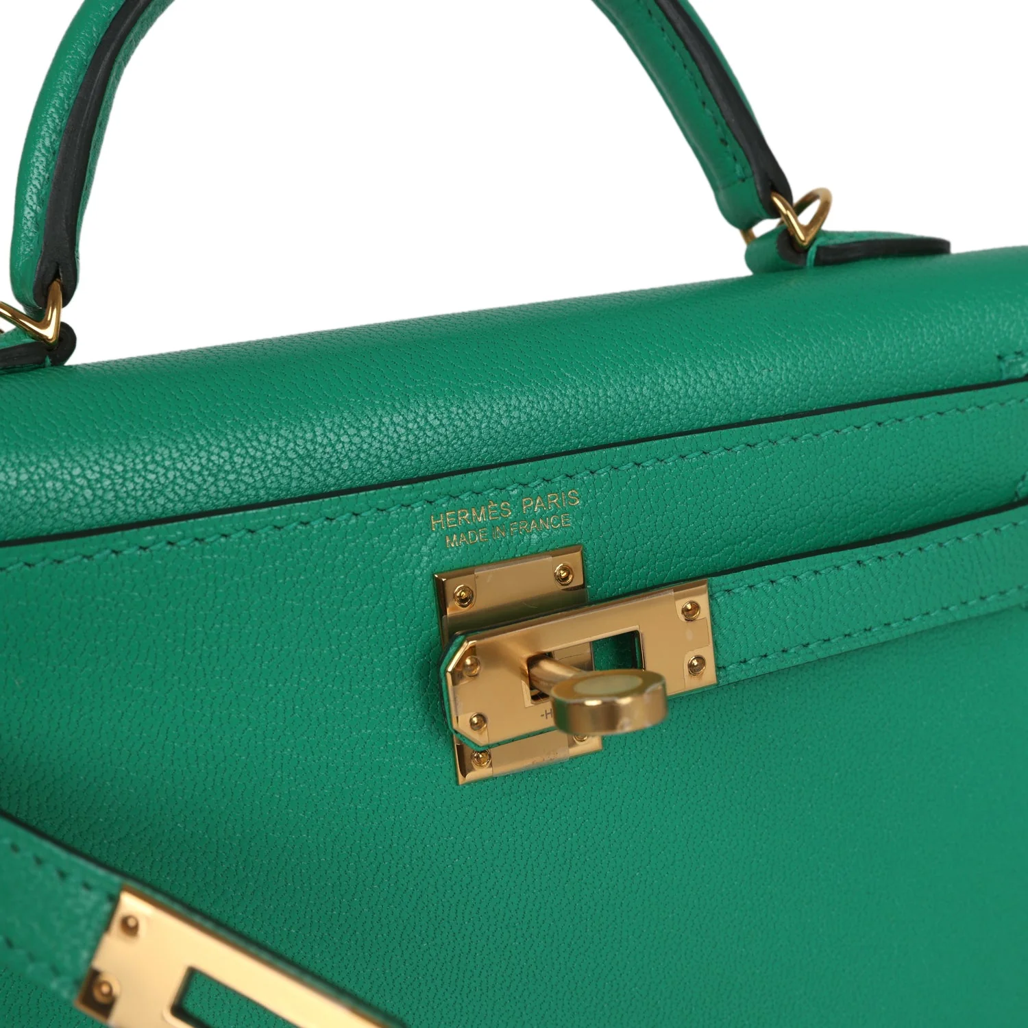 Hermes Kelly Sellier 20 Menthe Chevre Chamkila Gold Hardware