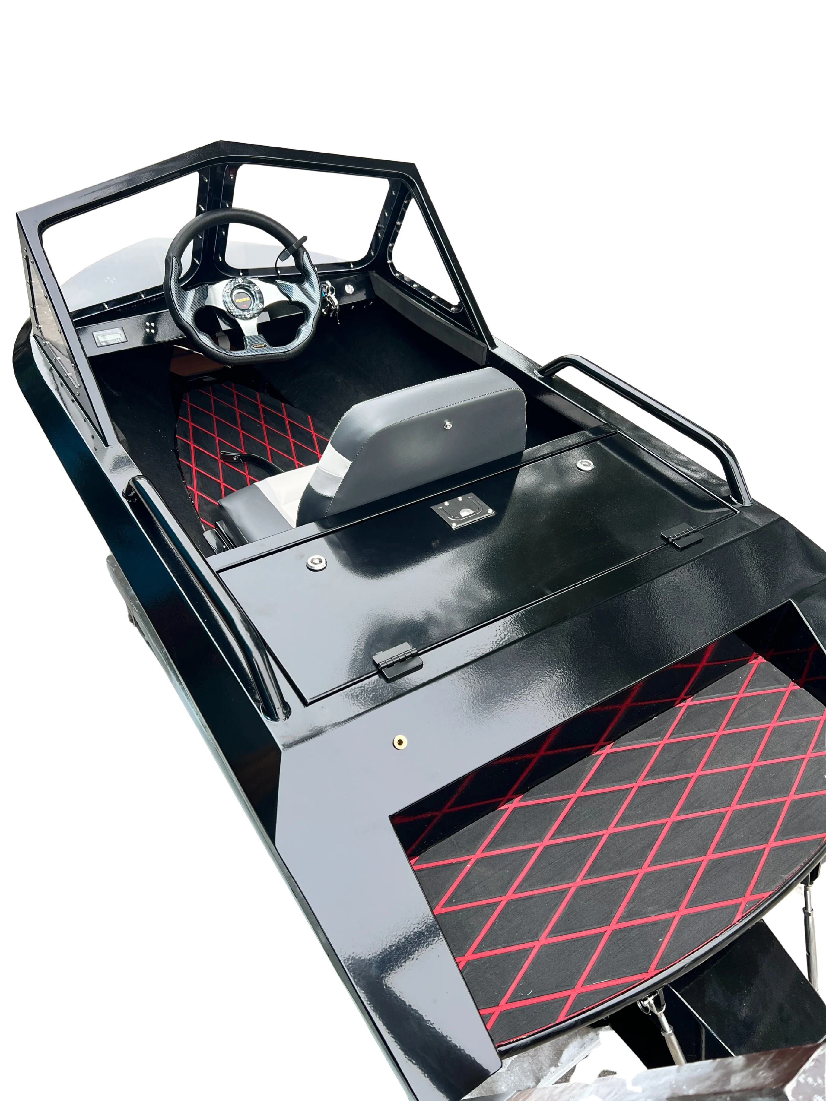HAVOSPARK KA01 Mini Jet Boat – Electric Aluminum Go Kart Boat for Water Racing & Water Sports