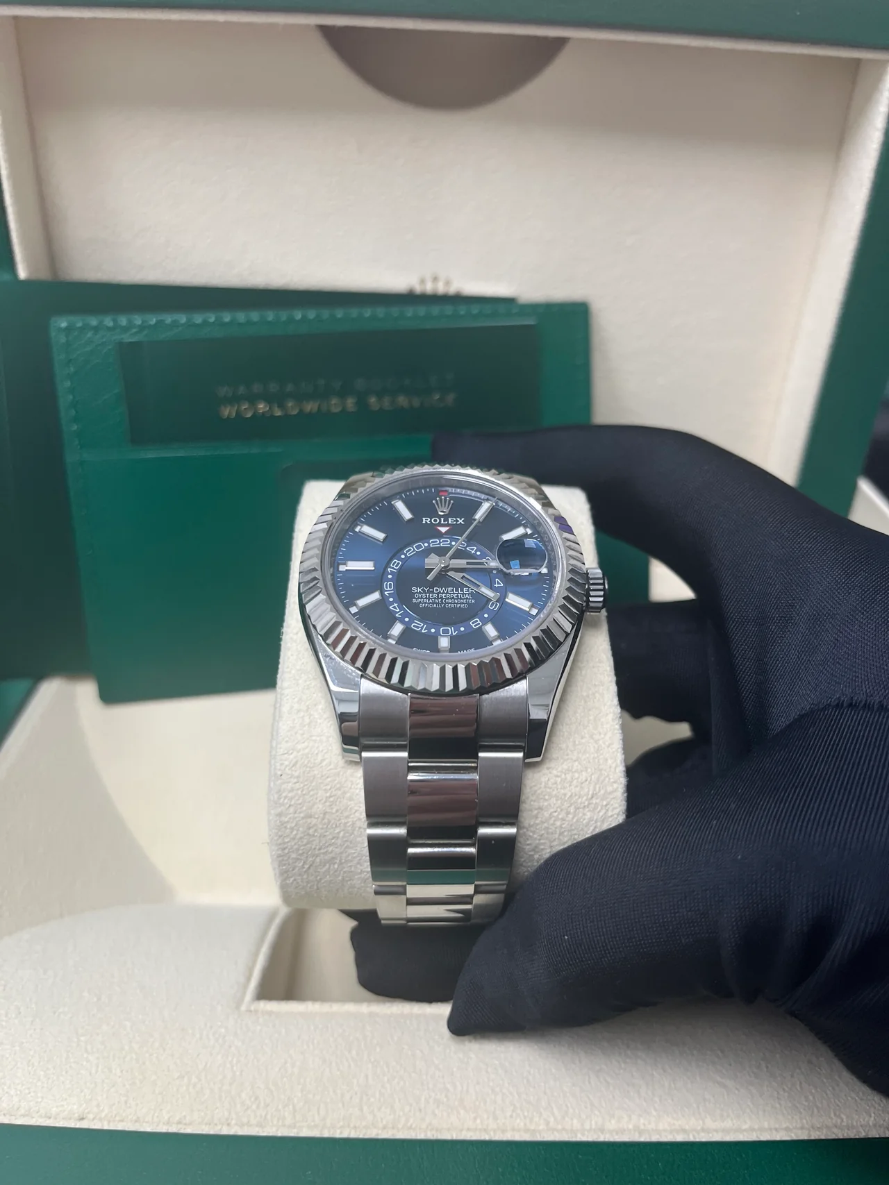 Rolex Sky-Dweller Blue Dial Stainless Steel 326934-0003 Oyster Replica