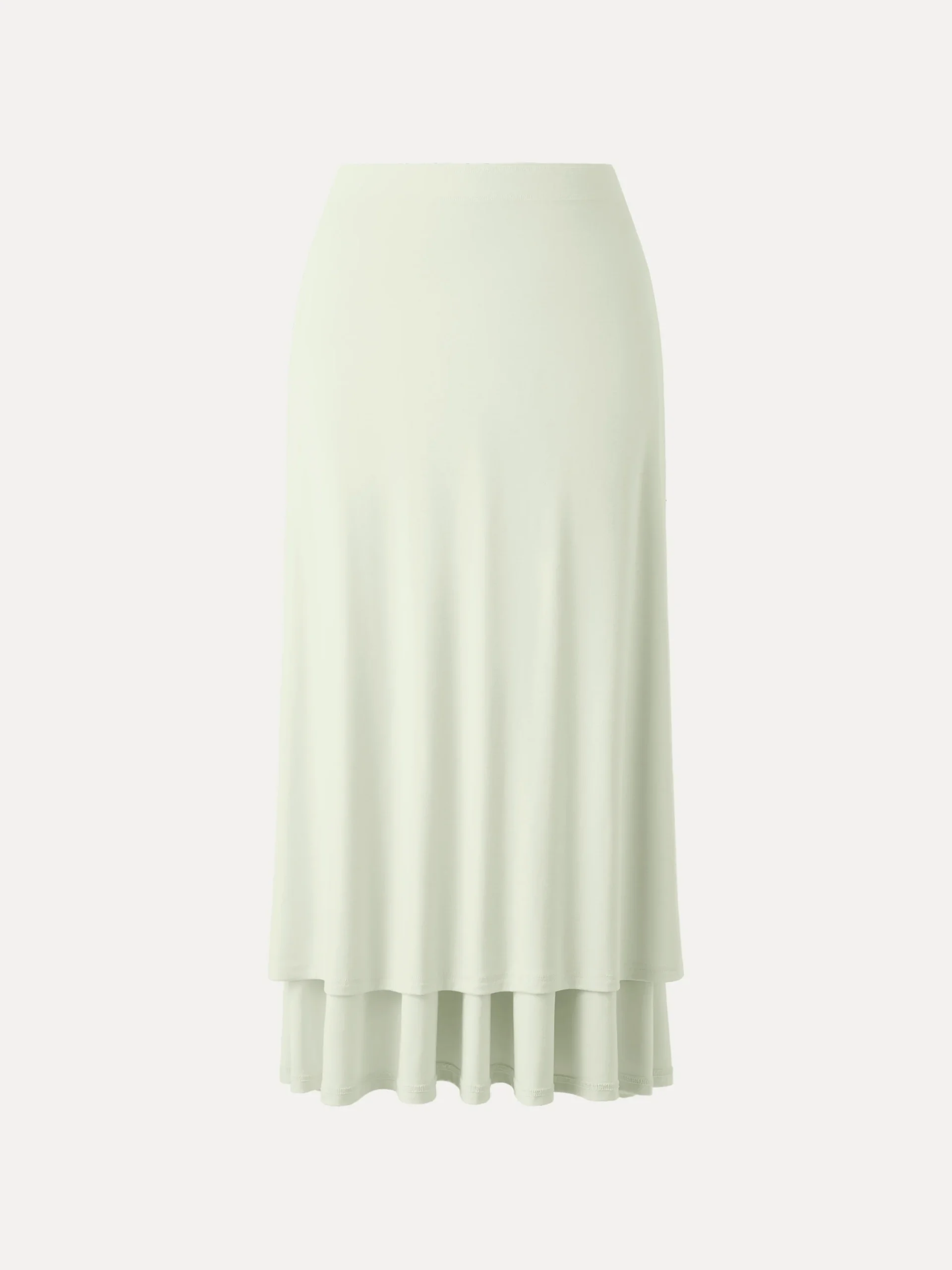 Ultrasoft V-shape Waist Gathred Maxi Circle Skirt with Pockets
