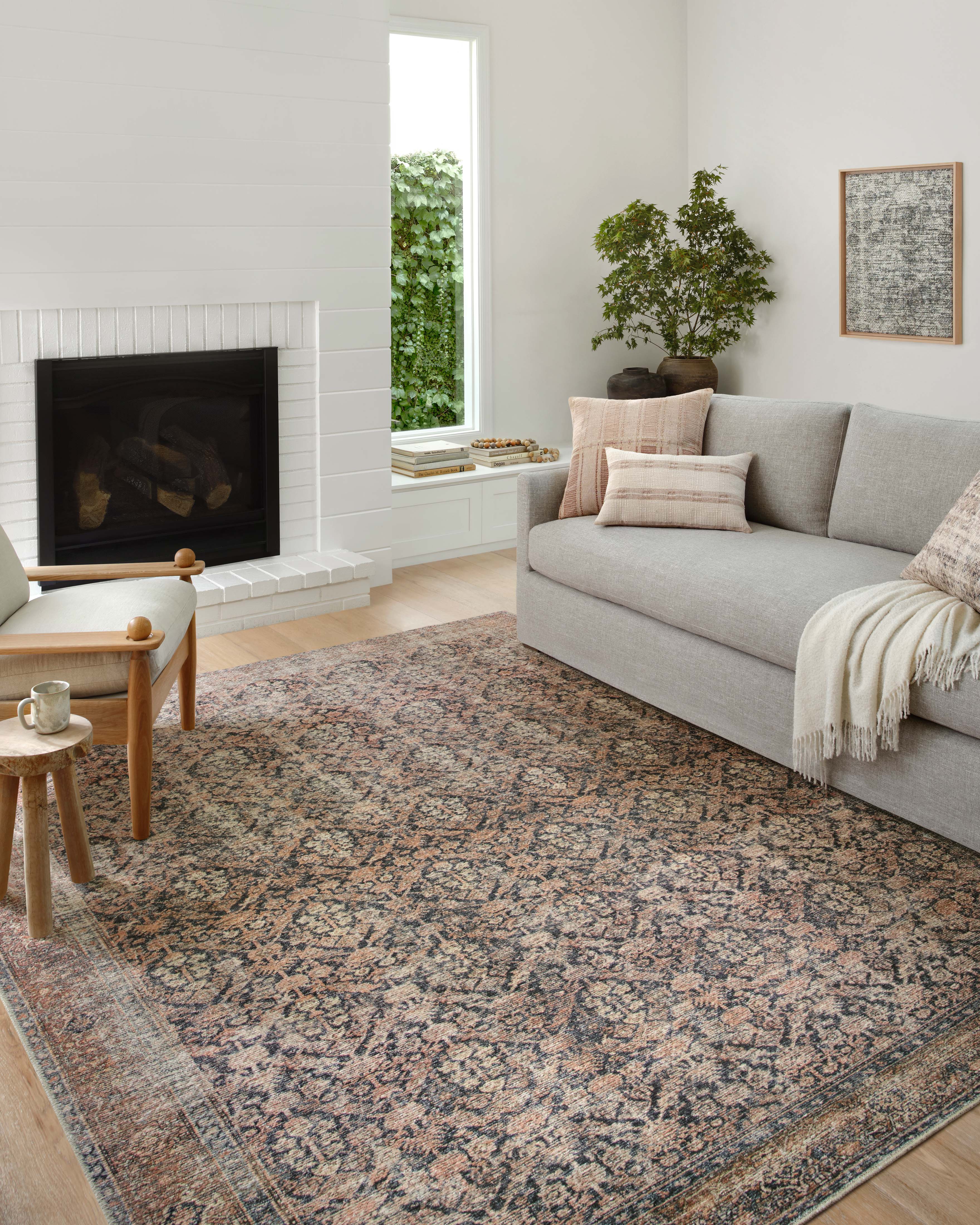Billie BIL-01 Ink / Salmon Area Rug