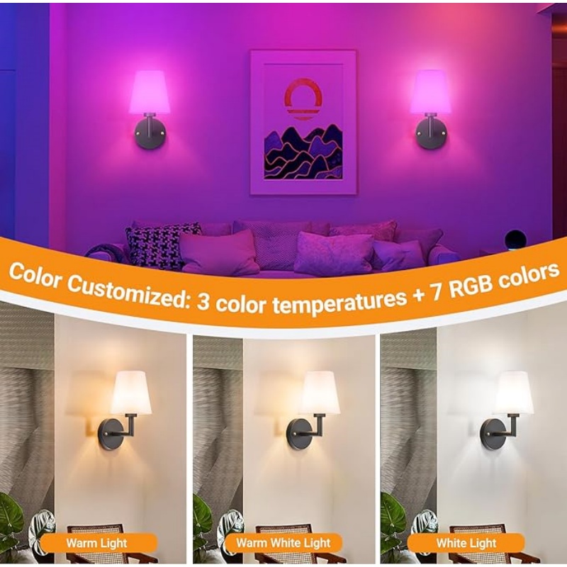 WALLARTISAN Battery Operated Wall Sconces Set of 2