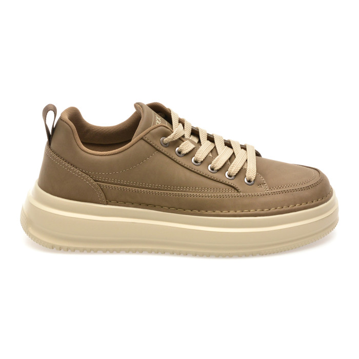 Pantofi sport GRYXX kaki, F8956, din piele naturala