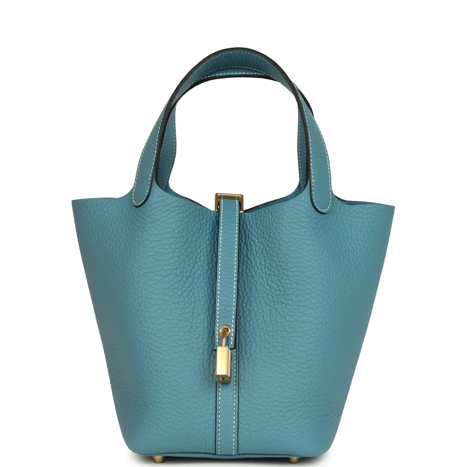 Hermes Picotin Lock 18 Blue Jean Clemence Gold Hardware