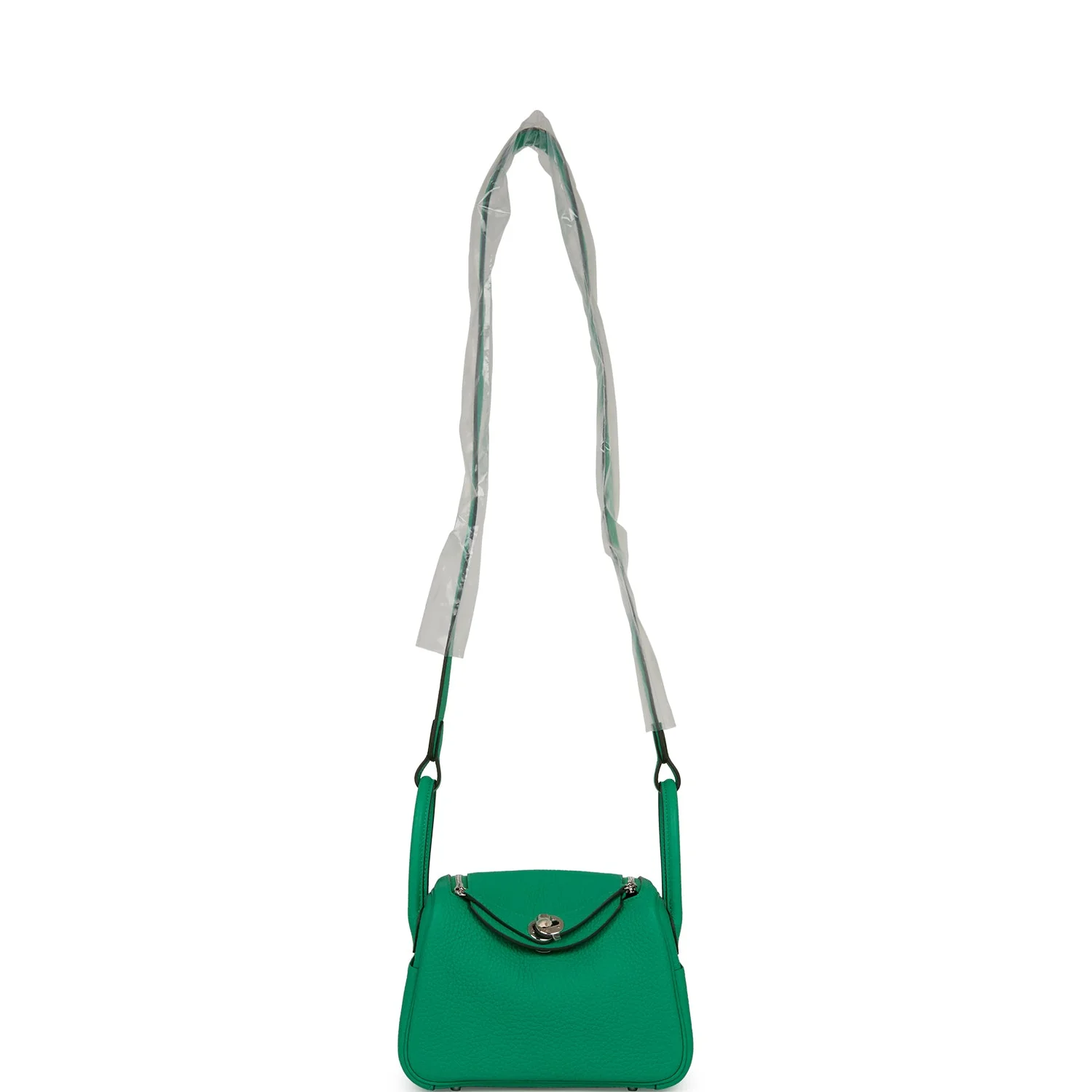 Hermes Mini Lindy Menthe Clemence Palladium Hardware